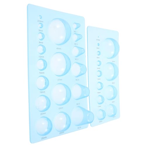 SHINEOFI 2 piezas Herramientas de Arcilla DIY Molde Semiesférico Plástico Molde Manualidades con Forma Media Bola Accesorio para Modelado Fácil y Duradero