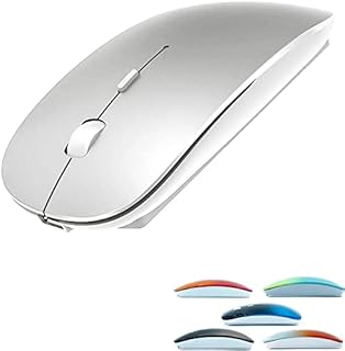 Bluetooth Mouse for MacBook/MacBook air/Pro/iPad, Wireless Mouse for Laptop/Notebook/pc/iPad/Chromebook (Bluetooth Mouse/Silver)