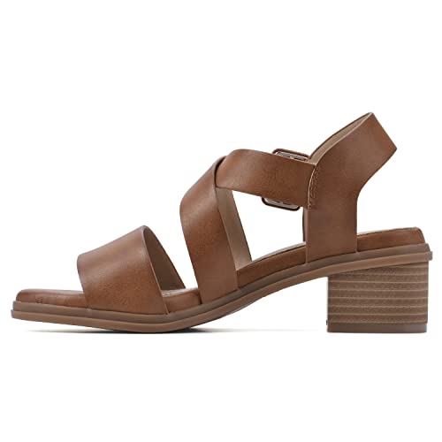 CLIFFS BY WHITE MOUNTAIN Women's Cordovan Strappy Low Block Heel Sandal4