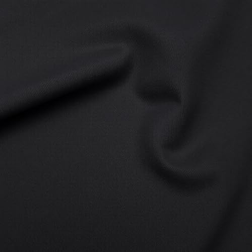 Barcelonetta | 100% Cotton Flannel Fabric | Super Soft | 180GSM, Medium Weight | Solid | Arts & Crafts | Quilting, Blanket, for Sewing (Black, 1 Yard)