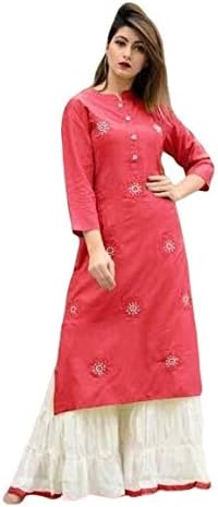 GenericPari Creation Women Palzzo Kurti(Red_Medium)