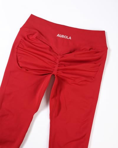 Image of AUROLA Influence Workout Leggings for Women, Seamless Compression Tummy Control Leggings Mid Rise Yoga Pants
