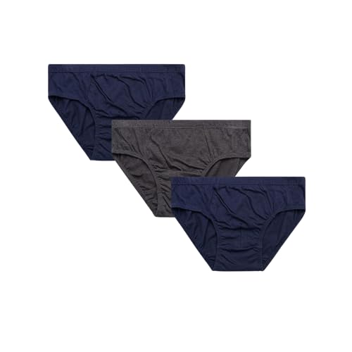 Image of Acumen Men's Underwear Briefs 3-Pack - 100% Combed Cotton, Anti-Bacterial Technology - Premium Ultrasoft Waistband