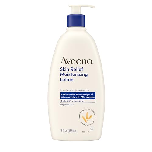 Aveeno Skin Relief Moisturizing Lotion Heals Very Dry, Sensitive Skin, Fast-Absorbing Body Lotion