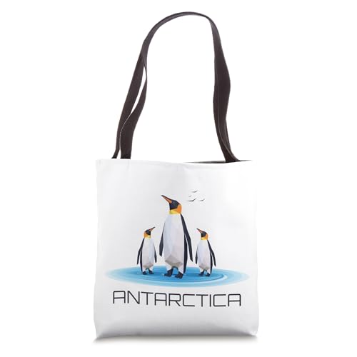 Bolsa tote de recuerdo de investigación antártica con pingüinos miniatura 1