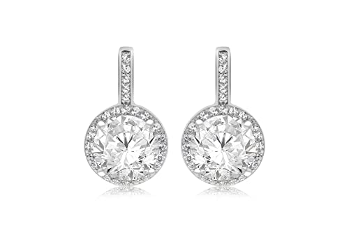 Boucles d'oreilles pendantes Tuscany Silver en argent sterling 925 et zirconium étincelant