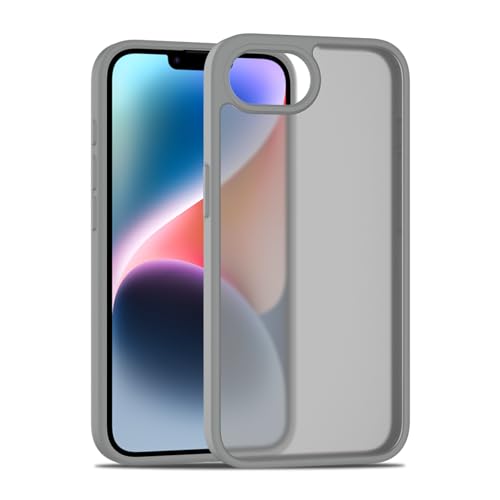 Image of TENOC Phone Case Compatible with iPhone SE (2nd 2020 and 3rd 2022 Generation) & iPhone 7 & iPhone 8, Dark Gray Case Translucent Protective Bumper Matte Hard Back Cover for 4.7 Inch