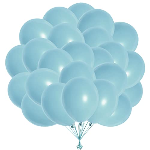 50 globos de fiesta, Globos macarrones de 12 pulgadas, globos de latex para decoración de fiestas cumpleaños bodas aniversarios celebraciones decoración de arcos (Azul) Cover