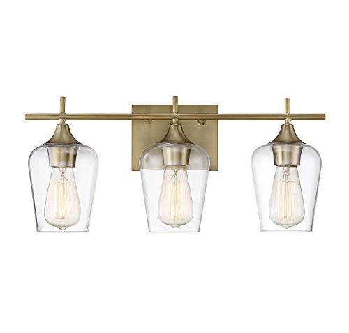 Savoy House 8-4030-3-322 Octave 3-Light Bathroom Vanity Light in a Warm Brass Finish