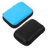 COMPUKAS 2個 携帯用ハードドライブ保護ケース 軽量耐衝撃製ハードシェル収納ボックス コンパクト整理ポーチ 出張旅行用小物整理に