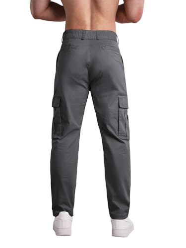 AIFARLD Mens Casual Cargo Pants Relaxed Fit Cotton Work Jogger Sports Outdoor Trousers with Pockets4