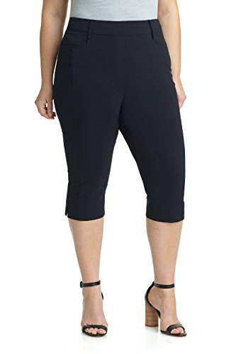 Rekucci Curvy Woman Ease into Comfort Plus Size Capri w/Tummy Control