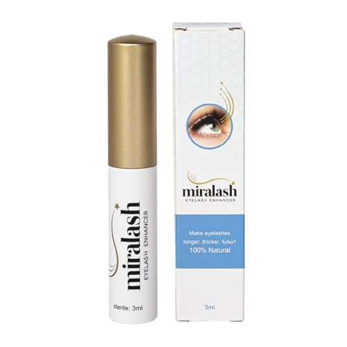 MIRALASH Acondicionador de Pestañas 3ml, Serum de Pestaña, Prolonga las Pestañas y Estimula su Crecimiento, Serum para las Pestañas Oscuras, Largas y Abundantes