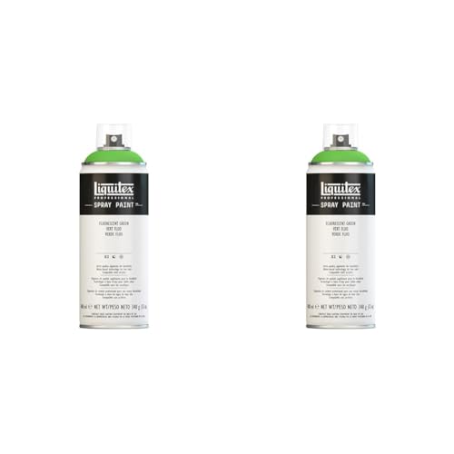 Liquitex Professional Peinture acrylique Aérosol 400 ml Vert fluorescent (Lot de 2)