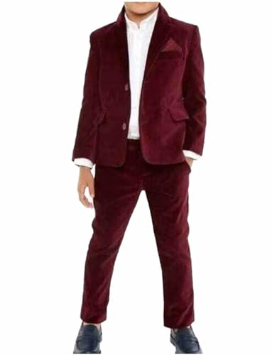Costume en velours pour garçon veste et pantalon chic élégant pour cérémonie