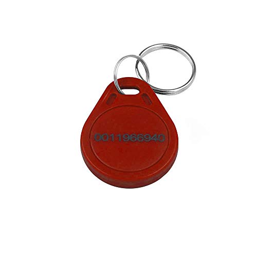10x KeyFob02 / Schlüsselanhänger EM4200 125KHz (Rot)