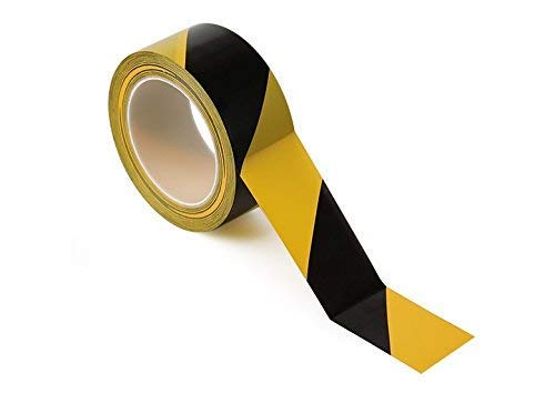 ESD Safe Floor Marking Tape 2"inch x 65 Mtr Double-Roll Ultra-Adhesive, Black Yellow Hazard Warning Safety Stripe Tape Adhesive Caution Duct Tape Mark Floor Watch Step...[ pack 1] (B07RQYBQBP) Amazon Price History, Amazon Price Tracker
