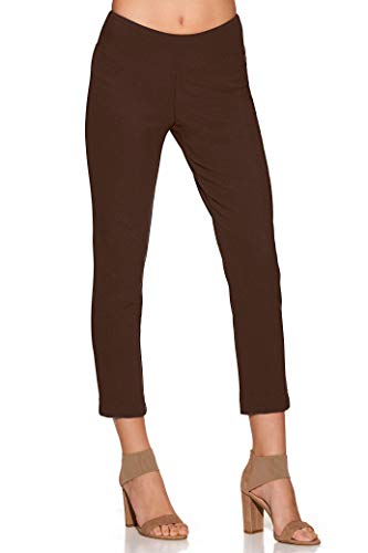 Boston Proper - Beyond Travel Pull On Crop Pants for Women - Safari Brown - Medium