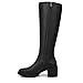 VIONIC Women's Sonora Fashion Boot, Black Leather Wide Calf, 8