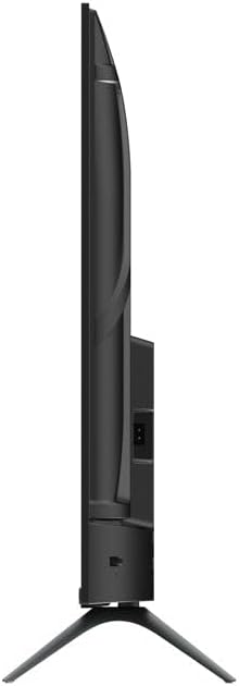 Side profile view of the SKYWORTH 50G6500G TV with its stand attached