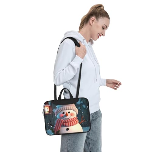 Bolso bandolera para portátil con diseño de muñeco de nieve miniatura 7