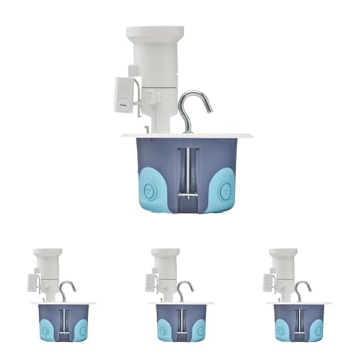 DEBFLEX - Boîte luminaire DCL Stopair multimatériaux Ø67/P50 avec douille E27 et crochet - Gris/Bleu (Lot de 4)