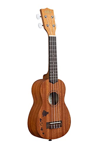 Kala KA-15S-H1 Satin Mahogany Ukulele With Hawaiian Island Laser Etching  thumb #2