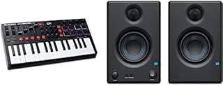 M-Audio Oxygen Pro Mini  32 Key USB MIDI Keyboard Controller With Beat Pads, MIDI assignable Knobs & PreSonus Eris E3.5, 3.5", 2-way, High-Definition Multimedia Studio Monitors (Pair)