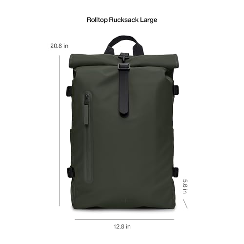 Image of RAINS Rolltop Rucksack Large Waterproof Laptop Backpack for Men, Commuter