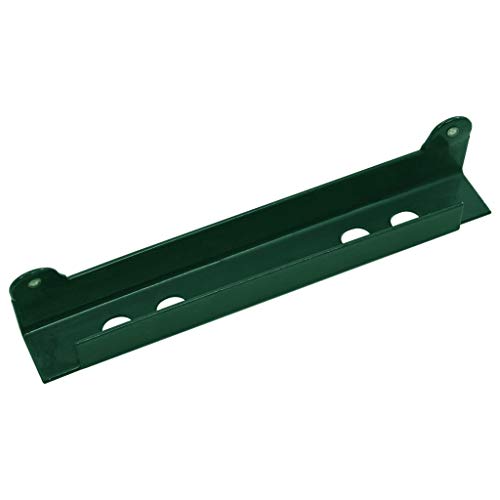 Festnight Gate Stop Angle Strike Plate Metal Drivway Gate Stopper for Screwing on Fence Posts Green 310x40x37 mm