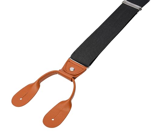 Image of Suspenders for Men Button End Adjustable Y-Back Elastic 47 Inches