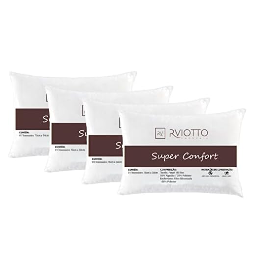 Kit Com 04 Travesseiro Percal 180 Fios Algodão Extra Macio Fibra Siliconada