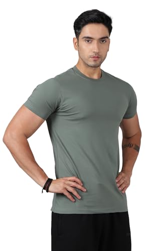 Image of Men's Crew Neck Slim Fit Gym Sports T-Shirt