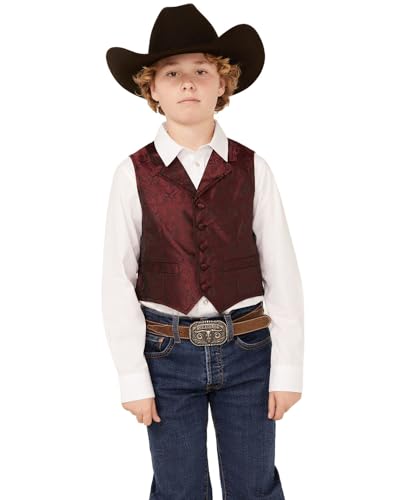 Scully Boys' Paisley Vest - Rw093k Bur