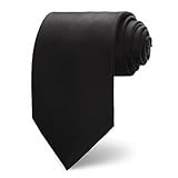 Black New Mens Solid Color Black Ties