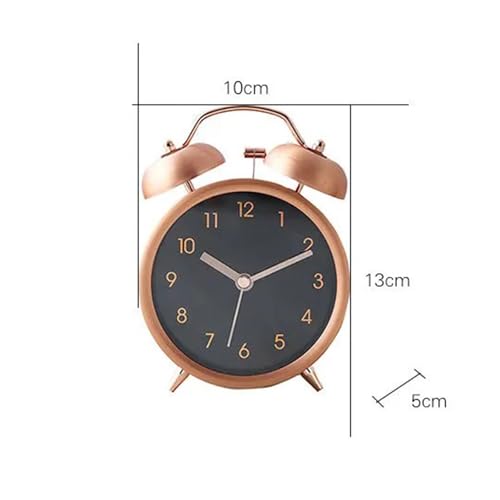 Despertador digital blanco moderno y pequeño con alarma mecánica súper ruidosa 3
