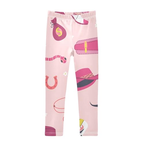 Western Element Girls Leggings,Workout Leggings for Girls Toddler Athletic Legging Size for 3-10T