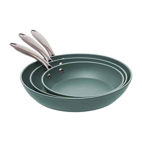 Lista de Cv Directo Sartenes para comprar online. 41 Juego de Sartenes con Antiadherente 3 piezas Sofia Metallic de Aluminio siliconado con Base Full induction Verde