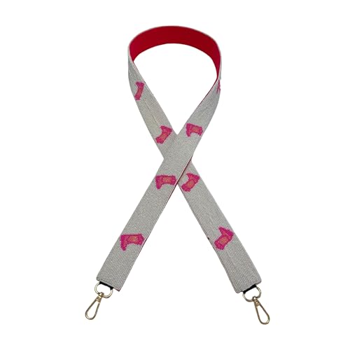 Beaded Purse Strap Pink Cowboy Boots for Handbags | Weekend Nashville Dallas Gold Hardware for Clear Bag Purse Cowgirl White and Gold 49” long Bride