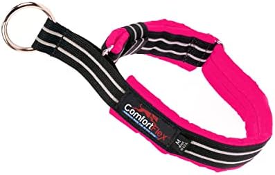 ComfortFlex Martingale Dog Collar - Limited Slip, Reflective, Adjustable, No Pull Training Collar for Small, Medium, Large Dogs–Wide, Padded, Escape Proof, American Made (Medium, Neon Pink)