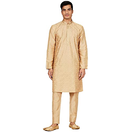 Image of by Shoppers Stop Printed Polyester Mens Kurta Pyjama Set