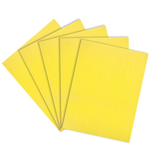 Uxcell Corrugated Plastic Sheets,3Mm Yellow Blank Yard Lawn Signs,12 Inch X 16 Inch,Waterproof Sign Blank Board 5Pcs