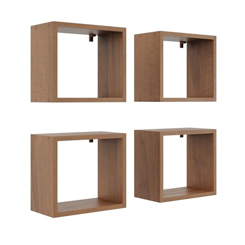 PEZZO DI ARREDO MULTIFUNZIONALE - Il ripiano a muro può essere montato in modo speculare per sfruttare al meglio lo spazio e creare un'atmosfera calda e unica.' Mostra la tua collezione di libri, dischi in vinile o piante e arreda la tua casa con stile.