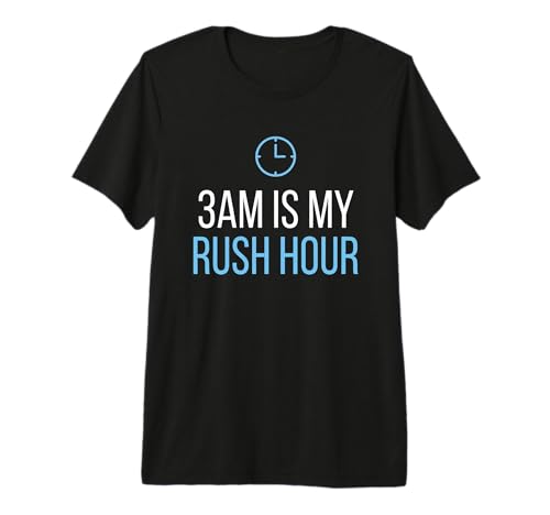 3am Rush Hour Night Owl Insomniac Funny Clock Humor Blue