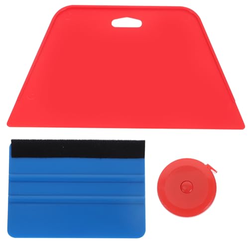 Hoement Kit de Herramientas para Papel Tapiz 9 Piezas, Escobilla de Goma Roja Antirayaduras, Cortador Artesanal de Precisión, para Alisar y Pegar Papel Tapiz, Instalación de Vinilos y