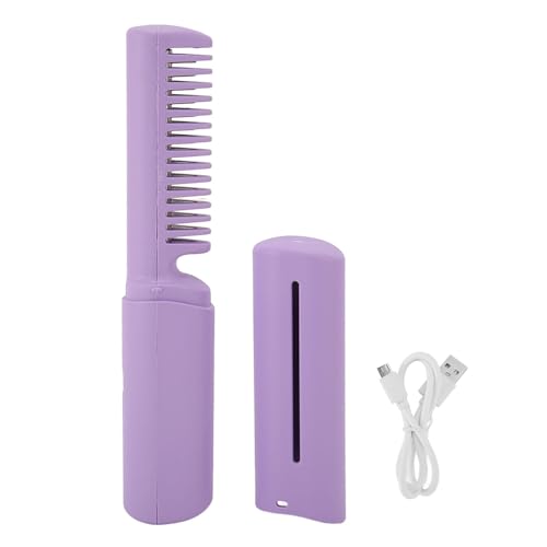 Mini cepillo alisador portátil ergonómico violeta miniatura 6
