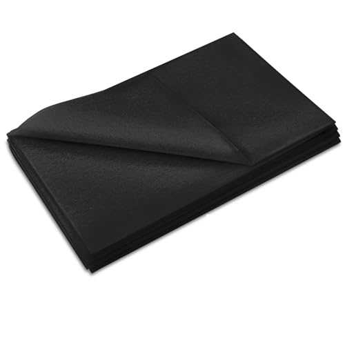 Wamkon 100 x 200 cm breit Bügelvlies, Schwarz aufbügelbare Vlies Einlagestoff in Leichter Stärke (30g/m²) zum Nähen, Quilten, Basteln, Schneidern