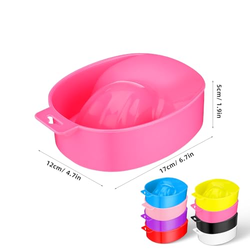 Image of Nail Soaking Bowl Acetone Proof, 8PCS Nail Polish Powder Removal Tray Manicure Bowl Soaker Set for Art Fake Polishing Remover Treatment, Manicure Soaking Tool