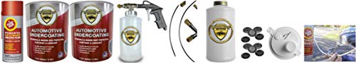 Fluid Film & Woolwax 2 Gallon Undercoating Kit Bundle w PRO Gun & 2 Wands. Straw(Clear) Color.