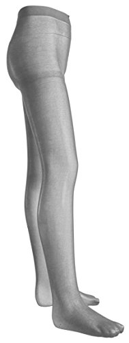 Sportoli Girls Opaque Hold and Stretch Footed Ballet Tights - Light Grey (size 4/6)2
